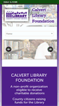 Mobile Screenshot of calvertlibraryfoundation.com