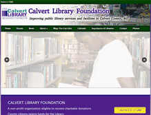 Tablet Screenshot of calvertlibraryfoundation.com